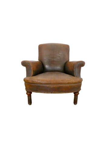 19th Century English Leather Arm Chair 46497