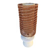French Plaster Base and Woven Rattan Shades 33531