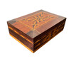 Large English 19th Century Inlaid Wood Box 76987