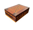 Large English 19th Century Inlaid Wood Box 76987