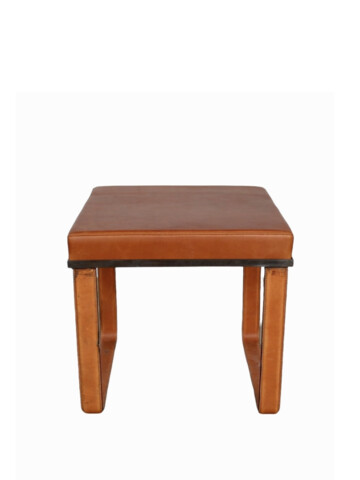 Lucca Studio Vaughn (stool) of saddle leather top and base 65981
