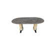 Lucca Studio Nolan Oval Walnut and Oak Dining Table 43221