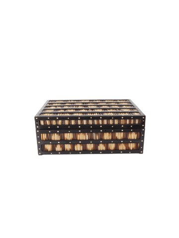 Highly Decorative Large Porcupine Quill Box 50458