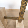 Limited Edition Modernist Oak and Brass Side Table 50556