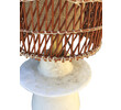 French Plaster Base and Woven Rattan Shades 33527