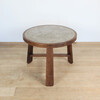 Lucca Studio Merlin Walnut and Concrete Side Table 43908