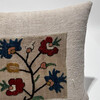 18th Century Turkish Embroidery Silk and Linen Textile Pillow 74801