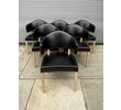 Set of (6) Danish Black Leather Dining Chairs 78991