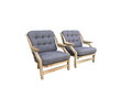 Pair of Guillerme & Chambron Oak Arm Chairs 40851