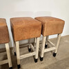 Lucca Studio Set of (4) Percy Saddle
Leather and Oak Stools 66443