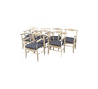 Set of (8) Guillerme & Chambron Oak Dining Chairs 40647