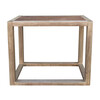 Limited Edition Oak and Leather Top Side Table 32058