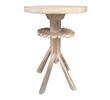 Lucca Studio Walnut Side Table with Base Detail 40743