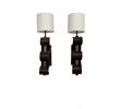 Pair of Lucca Studio Currier Sconces in Bronze and Leather 61559