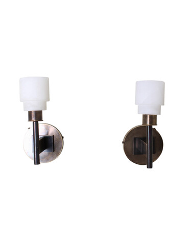 Pair of Limited Edition Alabaster and Bronze Sconces 43307