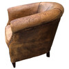 Single French 1930's Leather Armchair 37872