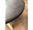 Lucca Studio Milton Round Leather Top Coffee Table 64928