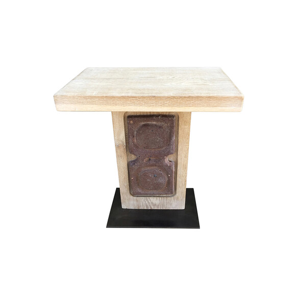 Limited Edition Oak and Ceramic Element Side Table 36146