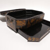 Antique Chinese Black Lacquer Box 49746