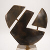 Limited Edition Hammered Bronze and Stone Sculpture 61212