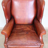 Danish Leather Wingback Chair 42808