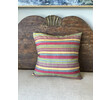 Limited Edition Antique Wood Block and Striped Textile Pillow 45465