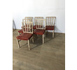 Set of (6) Vintage Danish Dining Chairs with Leather Seats 36504
