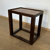 Lucca Studio Capro Walnut and Vintage Leather Top Side Table 74751