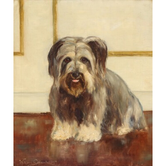 Danish Oil Painting of Terrier 36990