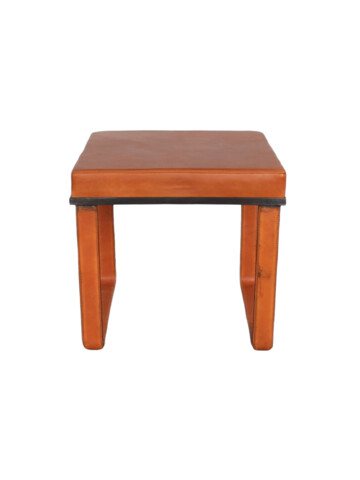Lucca Studio Vaughn (stool) of saddle leather top and base 44327