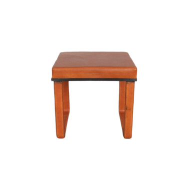 Lucca Studio Vaughn (stool) of saddle leather top and base 44327