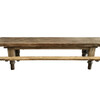 Exceptional French 19th Century Solid Oak Dining Table with Attached Benches 79191