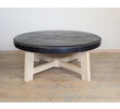Lucca Studio Milton Round Leather Top Coffee Table 43176