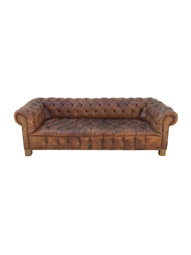 19th Century Leather Chesterfield Sofa 43871