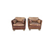 Pair of 1970's Leather Roche Bobois Armchairs 38408