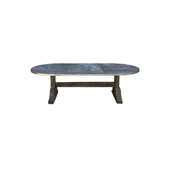 Limited Edition Oval 19th Century Zinc Top Dining Table 43459