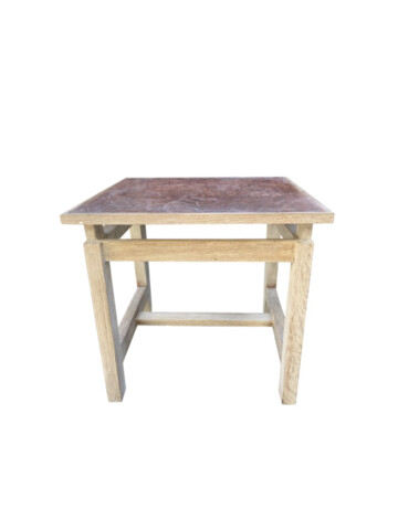 Lucca Studio Jax Oak and Leather Top Side Table 67768