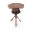 Lucca Studio Hazel Walnut Side Table with Base Detail 61335