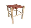 Lucca Studio Thelma Woven Leather Stool 38874