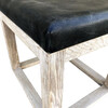 Lucca Studio Bryce Table/Stool with a Vintage Leather Top. 39134