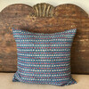 Limited Edition Antique Wood Block and Striped Textile Pillow 42735