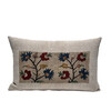 18th Century Turkish Embroidery Silk and Linen Textile Pillow 74801