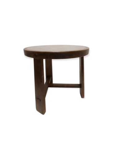 Lucca Studio Merlin Walnut and Concrete Top Side Table 49448