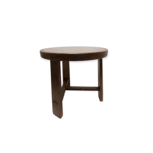 Lucca Studio Merlin Walnut and Concrete Top Side Table 49453