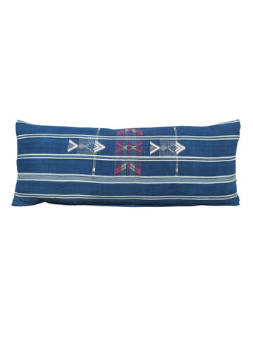 Vintage Indigo and Embroidery Pillow 45949