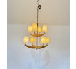 Lucca Studio Bancroft Oak and Brass Chandelier 75564