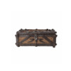 Exceptional Folk Art Wood and Iron Table Box 70556