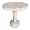Limited Edition Oak and Stone Side Table 40271