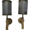 Limited Edition Sconces of Oak and Zinc 32129