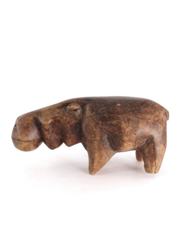 Primitive Carved Wood Rhinoceros Sculpture 58789